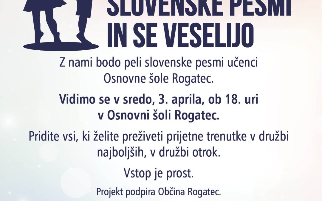 OTROCI POJEJO SLOVENSKE PESMI IN SE VESELIJO